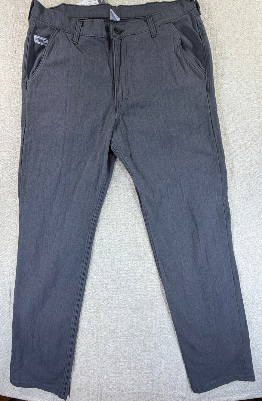 Tyndale FRC Mens 35x34 Gray NWT Straight Leg FR Work Pants Flame Resistant CAT 2